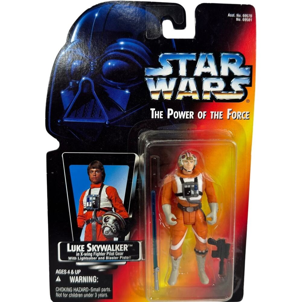 Star‎ Wars Power of the Force Luke Skywalker X-Wing Pilot (long saber) 3.75"